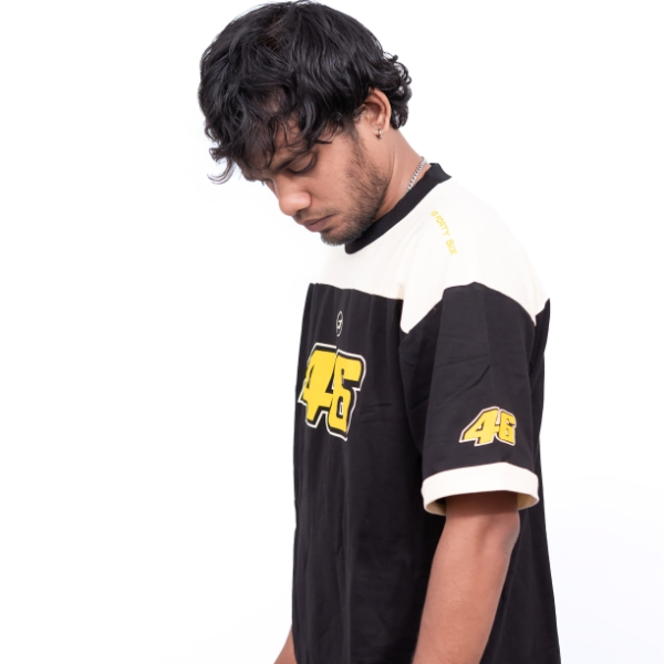VR46 Edition oversized Motorsports Tee - Black