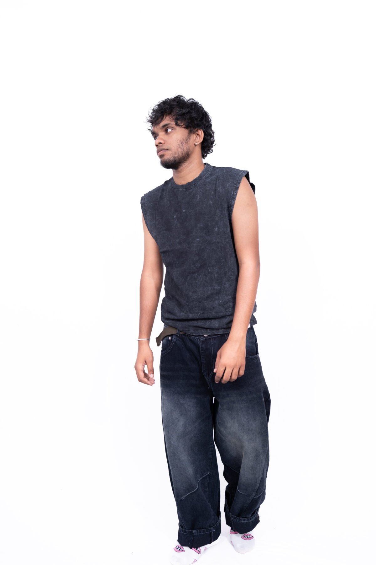Balenciaga Dragon Print Black Sleeveless Tee – Vintage Washed